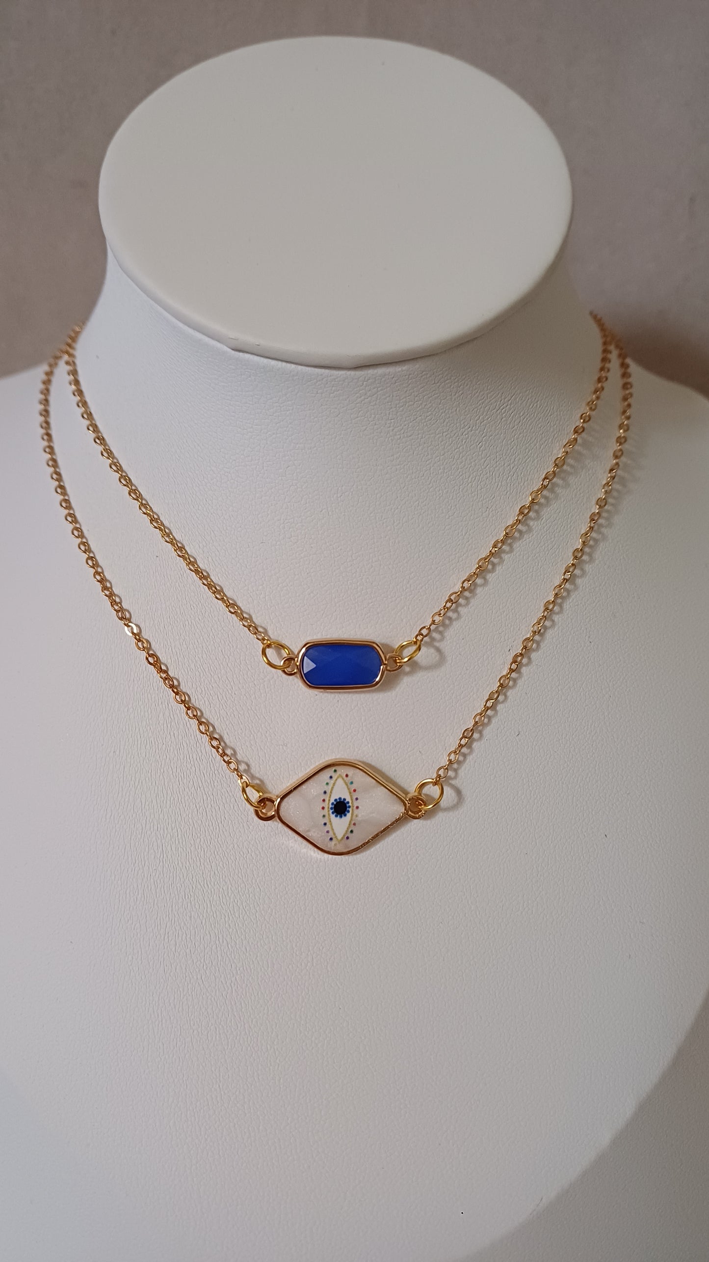 Parure "nuance de bleu"