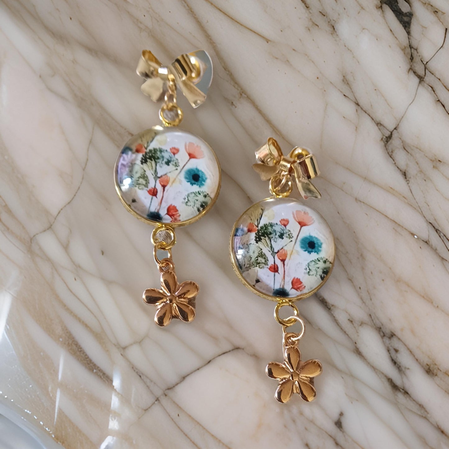Boucles d' oreilles "bouquet de fleurs"